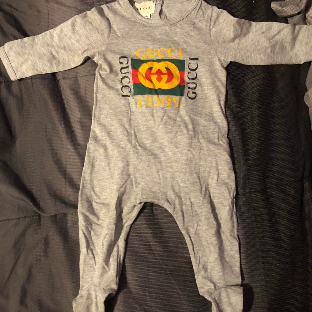 Gucci baby sleeper onesie